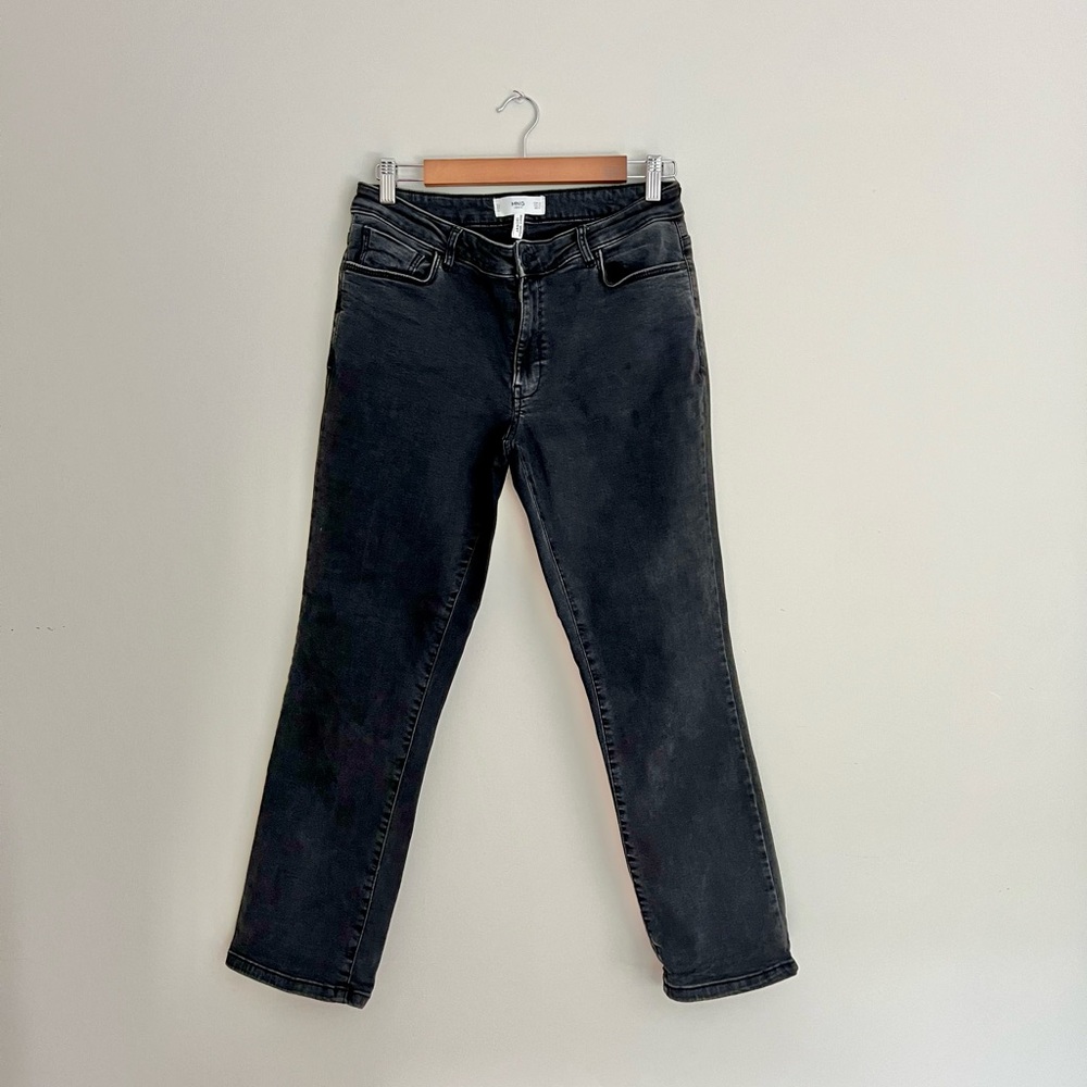 Mango Black Straight Leg Jeans size 10
